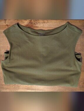 Banana Republic Olive Sleeveless Boatneck Body Suit